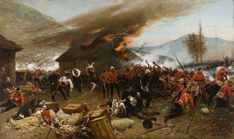 Alphonse-Marie-Adolphe de Neuville The defence of Rorke's Drift oil painting image